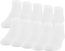 Gildan Select - Gildan Men's Quarter Socks (10 Pack) - White picture