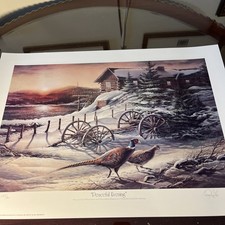 Terry Redlin Peaceful. Evening”“ Unframed , 583/960,S/N , Mint, 1983,Very Rare picture