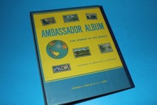 HE Harris Ambassador World Wide Stamp Album Binder BlueLakeStamps picture