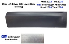 2018-26 Volkswagen Atlas Cross Sport Left Rear Lower Door Molding 3CN854949F9B9 picture