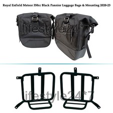 For Royal Enfield Pannier Luggage Bags & Mounting Black 2021-24 For Meteor 350 picture