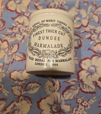 Vintage James Keller & Sons Dundee Marmalade Ironstone Crock Jar Mini 3