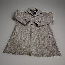 VTG Pendleton 1960’s 100% Wool Charcoal Herringbone Fleck Tweed Overcoat 42 USA picture