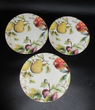 3 Pier 1 Verona Dinner Plates 10.75 Inches-Pears, Pomegranate & Figs picture