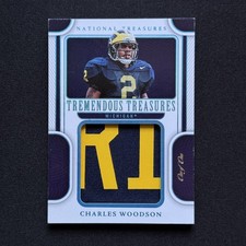 2023 National Treasures Charles Woodson Tremendous Patch #TRT-CHW 1/1 - Michigan picture