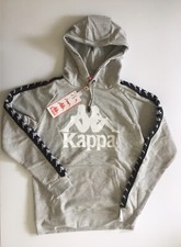 KAPPA Men’s Hoodie Cotton Grey White Black Jacket Banda Hurtado Slim Fit Size XL picture
