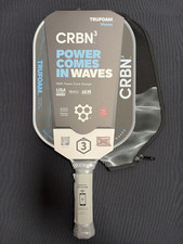 NEW CRBN 3 TruFoam Waves Elongated Pickleball Paddle w/ Free Cover, Carbon Fiber picture
