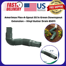 Amerimax Flex-A-Spout 55 in Green Downspout Extension – Vinyl Gutter Drain 85011 picture