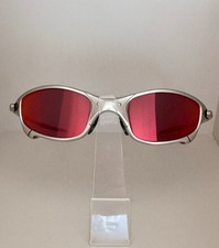 Oakley Juliet 1.0 X Metal Sunglasses, Retro Silver Frame, Dark Red Polarized Len picture