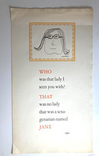 RARE Jane Grabhorn / Colt Press Broadside - 