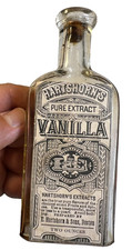 Antique 1900 Hartshorn's Pure Extract Vanilla Bottle Label Boston, Massachusetts picture