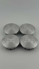 JEEP SET OF 4 Brushed Silver 55mm/2.16in Wheel Center Caps picture