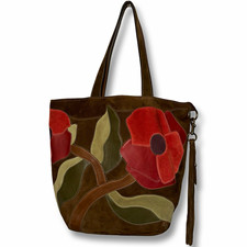 Vintage 2006 Coach Limited Edition Poppy for Peace Suede Tote 9259 picture
