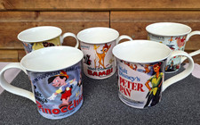 Deadstock 2000s Disney Store Technicolor Cinema Poster Mugs X 5 Pcs picture
