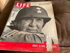 LIFE MAGAZINE AUGUST 14, 1950, UNCLE JOHN HOSKINS NAVAL AIR BOSS,  VERY GOOD picture