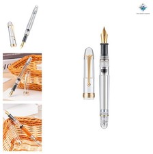 Asvine V126 Vacuum Filling Fountain Gold Plated Fine Point, Clear Demonstrator P picture