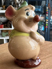 Vintage 1950s Evan K Shaw Disney Cinderella Gus Mouse Ceramic Figurine 3.5” picture
