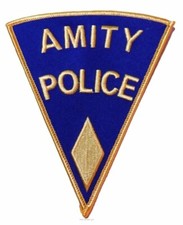 Jaws Amity Police Yellow Diamond Embroidered Patch picture