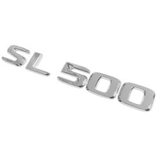 SLIVER CHROME SL500 FOR MERCEDES REAR TRUNK LIFTGATE EMBLEM BADGE NEW LETTERS 3D picture