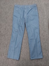Vtg Wrangler Jeans Mens 38x32 Blue Denim Trousers Cowboy Denim Rockabilly picture