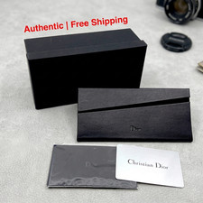 ORIGINAL DIOR BLACK HARD SUNGLASSES CASE WITH CLOTH & CARDS. 100% AUTHENTIC picture