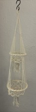 Large 42” Macrame 2 Tier Plant Hanger  Boho Tassel Decorative Basket picture