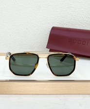 Gucci GG2073S Sunglasses 51-19-145 Tortoise Gold Frame Green Lens picture