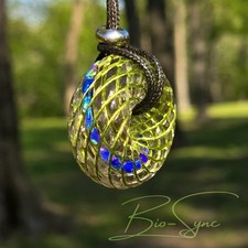 Phi Torus Vortex Energy Pendant—Agni Manitite, Fire Opal, UV-Cerussite, 528Hz picture