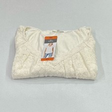 Cupio Women's Short Sleeve V-Neck Lace Top, Whisper White, Size XXL picture
