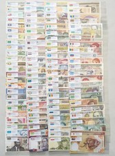 100 Different Paper Money From World 100 Countries Regions Banknotes Collection picture