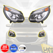 For 2016 2017 Chevrolet Equinox Halogen Headlights w/Bulbs Left + Right Pair picture
