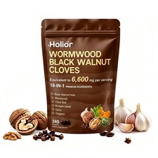 Holior 18-in-1 Wormwood Black Walnut Cloves Gut Digestive Softgels 6600mg picture