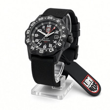Luminox F-117 Nighthawk Pilot GMT Steel 44mm Black Dial Quartz Men Watch XA.6421 picture