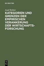 Josef Richter Kategorien Und Grenzen Der Empirischen Verankerung Der  (Hardback) picture