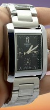 Luxury Silver-Tone Tissot Black Date Indicator Men's Working Quartz Wristwatch picture