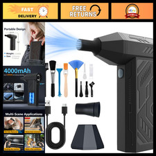 High-Power Cordless Air Duster - 130,000 RPM, 4-Gear Adjustable, Rechargeable Bl picture