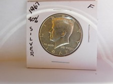 US 1967 KENNEDY SILVER HALF DOLLAR 40% Silver COIN picture