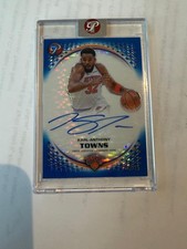 2025-26 Topps Pristine Blue Refractor Karl-Anthony Towns - Auto /75 picture