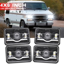 4pcs 4x6'' LED Headlights Hi/Lo For Chevrolet G10 G20-G30 1992-1995 picture