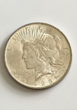 1923-P Peace Silver Dollar 90% Silver Fine-XF (Melt Price) picture