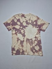 Quiksilver Men's Tie Dye Acid Wash Surf T-Shirt Big Logo Back Graphic Size M picture