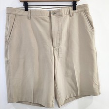 FootJoy Mens Performance Golf Shorts Khaki Tan Size 38 Stretch FJ Logo picture