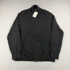 Quince Cashmere Zip Cardigan Mens L NWT picture
