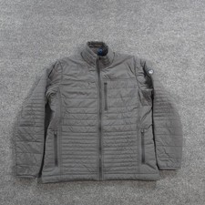 Kuhl Jacket Mens Large Gray Projekt Full Zip Quilted Puffer Hiking Outdoors 1096 picture