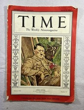 Time Magazine Adolf Hitler March 13th 1933, Vol. XXI No. 11  Good condition picture