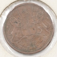 East India 1853 East India Company Half Pice 1/2 Pice P904662 picture