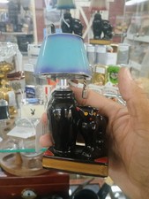 Vintage 1940's To 1950's Evanus Black Cat Table Lighter Enamel Lamp Shade  picture