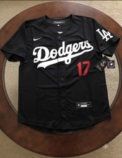 NWT Shohei Ohtani Los Angeles Dodgers Men's Black Away Jersey Stitched #17 picture
