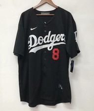 Los Angeles Dodgers Kiké Hernández #8 Black Connect Jersey Size S-3XL NWT picture