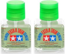 2 PACK TAMIYA 87038 EXTRA THIN CEMENT PLASTIC MODEL GLUE 40 ml MODELING picture